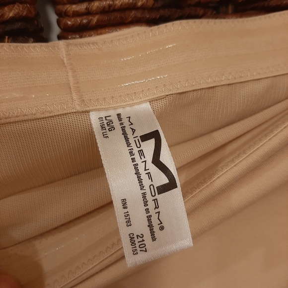 Maidenform Large Nude Shaper Boy Shorts High Waist Firm Control Power Mesh Tummy - Picture 3 of 6